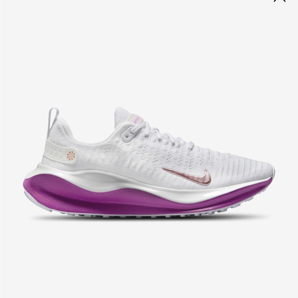 Nike Women’s React Infinity Run Flyknit 4 - White/Pink- NWOB - Picture 2 of 10